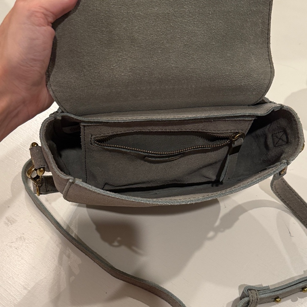 Madewell sage Suede Crossbody Bag - Picture 2 of 8